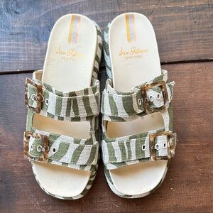 Sam Edelman zebra Buckle Slide Sandals